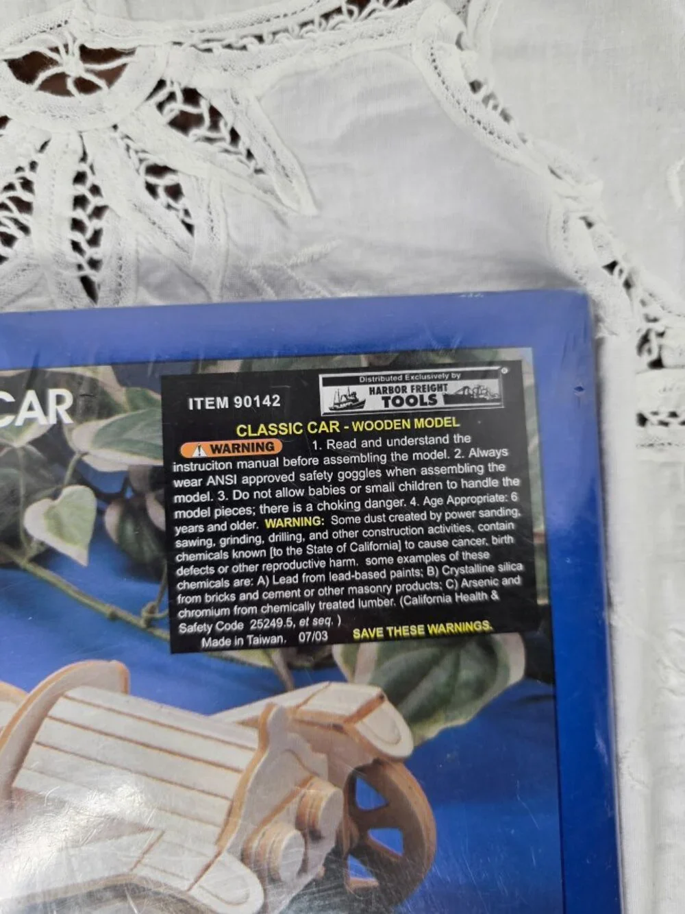 Vintage Classic Car Wood Model Kit 2003 New in Package 090142 Harbor Freight DIY